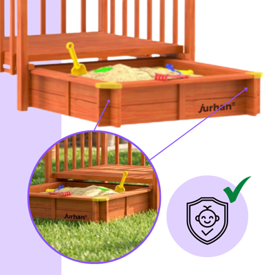 Sandkasten mit Veranda