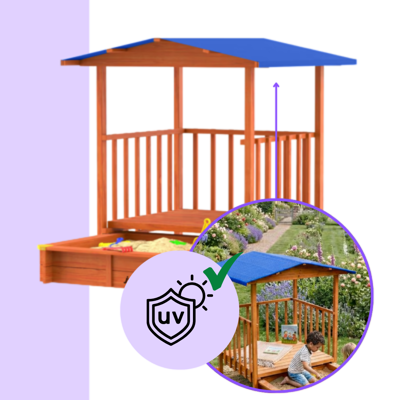 Sandkasten mit Veranda