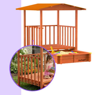 Sandkasten mit Veranda