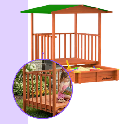 Sandkasten mit Veranda