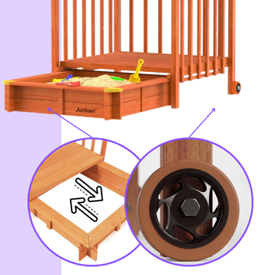 Sandkasten mit Veranda