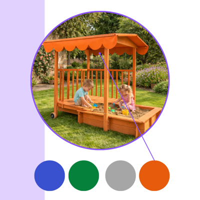 Sandkasten mit Veranda