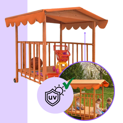 Sandkasten mit Veranda