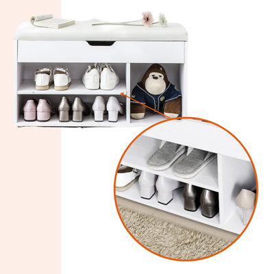 Schuhschrank und Bank