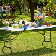 Buffettisch KAMIL klappbar, 76x183x74cm, weiß