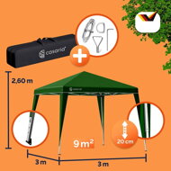 Partyzelt / Pavillon CAPRI, 3x3m, grün