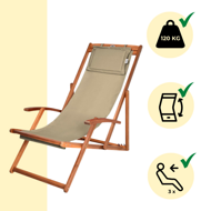 Gartenliege SIENA, 60x94 cm, beige