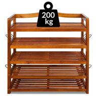 Schuhregal RUSTIC, 5 Regalböden, 75x26x82 cm, naturbraun