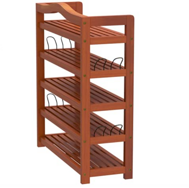 Schuhregal RUSTIC, 5 Regalböden, 75x26x82 cm, naturbraun