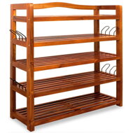 Schuhregal RUSTIC, 5 Regalböden, 75x26x82 cm, naturbraun