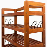Schuhregal RUSTIC, 5 Regalböden, 75x26x82 cm, naturbraun