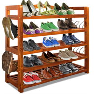 Schuhregal RUSTIC, 5 Regalböden, 75x26x82 cm, naturbraun