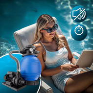 Sandfilteranlage für Pool AQUA 10 200 l/h, blau
