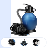 Sandfilteranlage für Pool AQUA 10 200 l/h, blau