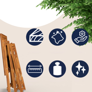 Balkonmöbel VITEK, 1+2, naturbraun