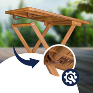 Balkonmöbel VITEK, 1+2, naturbraun