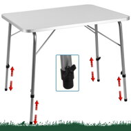 Campingklapptisch FOKA, 80x54x51-70 cm, weiß