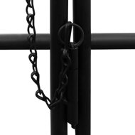 Rosenbogen ROMANCE mit Tor, 225x115x37 cm, schwarz