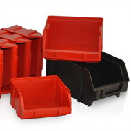 Hängeorganizer für Werkstatt ORDER, 30 Boxen, 64x2x38 cm, rot/schwarz