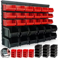 Hängeorganizer für Werkstatt ORDER, 30 Boxen, 64x2x38 cm, rot/schwarz