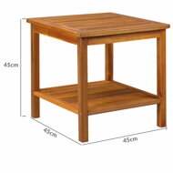 Holz-Beistelltisch WASHINGTON, 45x45x45 cm, braun