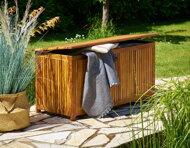 Holz-Aufbewahrungsbox ACACIA,  117x50x59 cm, naturbraun