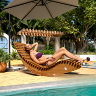 Schaukelliege BALI, 155x60x93cm, naturbraun