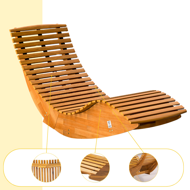 Schaukelliege BALI, 155x60x93cm, naturbraun