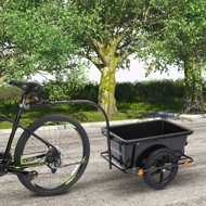 Anhänger für Fahrrad TERY, 90 l, 61x153x90 cm, schwarz