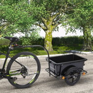 Anhänger für Fahrrad TERY, 90 l, 61x153x90 cm, schwarz