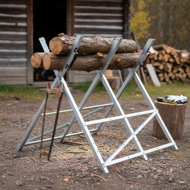 Sägebock ALBERT, 83x81x88 cm, silber