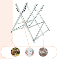 Sägebock ALBERT, 83x81x88 cm, silber