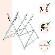 Sägebock ALBERT, 83x81x88 cm, silber