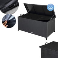 Polyrattan-Aufbewahrungsbox RICCO, 122x56x61 cm, schwarz