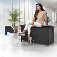 Polyrattan-Aufbewahrungsbox RICCO, 122x56x61 cm, schwarz
