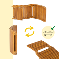 Gartenliege FLORIDA, klappbar, 57x190x51 cm, naturbraun