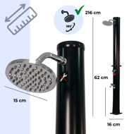 Solardusche DELFINA, 20 l, schwarz