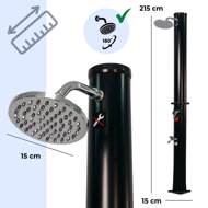 Solardusche DELFINA, 20 l, schwarz