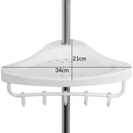 Teleskopregal für Dusche DELMO, 92-306 cm, weiß