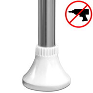 Teleskopregal für Dusche DELMO, 92-306 cm, weiß