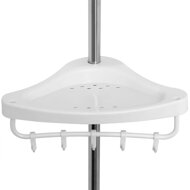 Teleskopregal für Dusche DELMO, 92-306 cm, weiß
