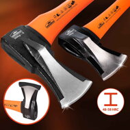 Axt-Set TOMS, Axt und Spalter, 2 Stück, schwarz/orange