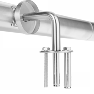 Edelstahl-Handlauf CHROME, 4,2×100cm, silber