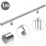 Edelstahl-Handlauf CHROME, 4,2×100cm, silber