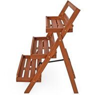 Holz-Blumenständer TULIP, 3 Ebenen, 56x59x79 cm, braun