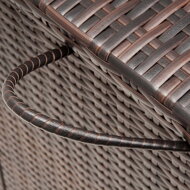 Polyrattan-Aufbewahrungsbox RICCO, 122x56x61 cm, braun