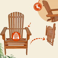 Gartenliege ADIRONDACK, klappbar, 69x84x94 cm, naturbraun