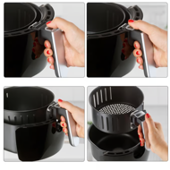 Heißluftfritteuse FRY, 1500 W, 3,6 l, schwarz