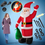 Aufblasbarer Weihnachtsmann beleuchtet, 180 cm, rot