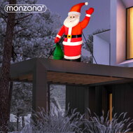 Aufblasbarer Weihnachtsmann beleuchtet, 180 cm, rot